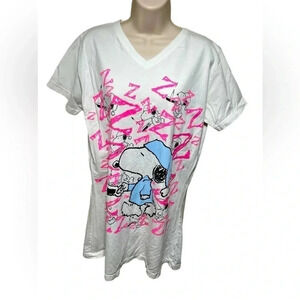 Cedar Fair snoopy t-shirt pajama ONE SIZE FITS MOST